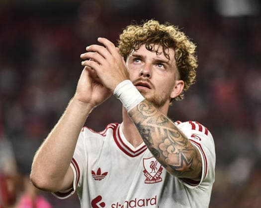 Harvey Elliot (Liverpool FC) exits the pitch during the pre-season friendly match between Liverpool FC and Wrexham AFC at Yankee Stadium on July 29, 2026 in Bronx, NY, United States.  Copyright: xRebekahxWynkoopx xSPPx Sportspressphoto_SPR198405