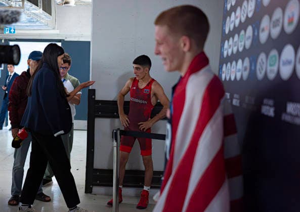 U17, U 17 Wrestling World Championships 45kg GR - Rylen Bezer Wax (USA) df. Ali Javadli (AZE) *** U17 Wrestling World Championships, 45kg Greco-Roman: Rylen Bezer (USA) defeated Ali Javadli (AZE)