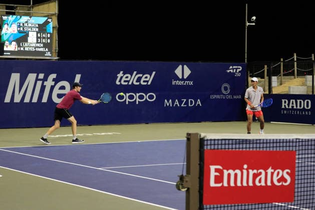 LOS CABOS TENNIS OPEN 2026 LOS CABOS TENNIS OPEN 2026 RINKY HIJIKATA REESE STALDER VS IVAN LIUTAREVICH MIGUEL REYES VARELA 29072026 LOS CABOS, BAJA CALIFORNIA, MEXICO. Action photo of Rinky Hijikata and Reese Stalder, during game of the Los Cabos Tennis Open 2026 held at the Cabo Sports Complex in Baja California, Mexico. Foto de accion de Rinky Hijikata y Reese Stalder, durante juego del Los Cabos Tennis Open 2026 celebrado en el Cabo Sports Complex de Baja California, Mexico. PHOTO BY IMAGENSHOP AGENCIA FOTOGRAFICA LOS CABOS BAJA CALIFORNIA MEXICO *** LOS CABOS TENNIS OPEN 2026 LOS CABOS TENNIS OPEN 2026 RINKY HIJIKATA REESE STALDER VS. IVAN LIUTAREVICH MIGUEL REYES VARELA 07 29 2026 LOS CABOS, BAJA CALIFORNIA, MEXICO Action photo of Rinky Hijikata and Reese Stalder during a match at the 2026 Los Cabos Tennis Open held at the Cabo Sports Complex in Baja California, Mexico Action photo of Rinky Hijikata and Reese Stalder, during a match at the 2026 Los Cabos Tennis Open held at the Cabo Sports Complex in Baja California, Mexico PHOTO BY IMAGENSHOP PHOTO AGENCY LOS CABOS BAJA CALIFORNIA MEXICO Copyright: xIMAGENSHOPxAGENCIAxFOTOGRAFICAx