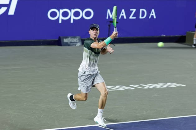 LOS CABOS TENNIS OPEN 2026 LOS CABOS TENNIS OPEN 2026 DALIBOR SVRCINA VS LUCIANDO DARDERI 29072026 LOS CABOS, BAJA CALIFORNIA, MEXICO. Action photo of Dalibor Svrcina of Czech Republic, during a game of the Los Cabos Tennis Open 2026 held at the Cabo Sports Complex in Baja California, Mexico. Foto de accion de Dalibor Svrcina de la Republica Checa, durante juego del Los Cabos Tennis Open 2026 celebrado en el Cabo Sports Complex de Baja California, Mexico. PHOTO BY IMAGENSHOP AGENCIA FOTOGRAFICA LOS CABOS BAJA CALIFORNIA MEXICO *** LOS CABOS TENNIS OPEN 2026 LOS CABOS TENNIS OPEN 2026 DALIBOR SVRCINA VS LUCIANDO DARDERI 07 29 2026 LOS CABOS, BAJA CALIFORNIA, MEXICO Action photo of Dalibor Svrcina of the Czech Republic during a match at the 2026 Los Cabos Tennis Open held at the Cabo Sports Complex in Baja California, Mexico Action photo of Dalibor Svrcina of the Czech Republic, during a match at the 2026 Los Cabos Tennis Open held at the Cabo Sports Complex in Baja California, Mexico. PHOTO BY IMAGENSHOP PHOTO AGENCY LOS CABOS, BAJA CALIFORNIA, MEXICO Copyright: xIMAGENSHOPxAGENCIAxFOTOGRAFICAx