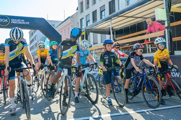 wels, austria, 29 july 2026, bicycle race welser innenstadtkriterium, kid s race *** Wels, Österreich, 29. Juli 2026, Radrennen Welser Innenstadtkriterium , Kinderrennen Copyright: xx