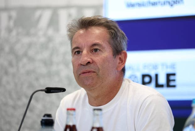 Fussball, Herren, Regionalliga Bayern, Saison 2026 2027, TSV 1860 München Vorstellung des neuen Hauptsponsors der TSV München von 1860 Spielbetriebs-GmbH, TSV 1860 München, hier im Bild Gernot Mang, Präsident (TSV 1860 München) *** Soccer, Men s, Bavarian Regional League, 2026–2027 Season, TSV 1860 Munich: Introduction of the new main sponsor of TSV München von 1860 Spielbetriebs GmbH, TSV 1860 Munich; pictured here is Gernot Mang, President of TSV 1860 Munich