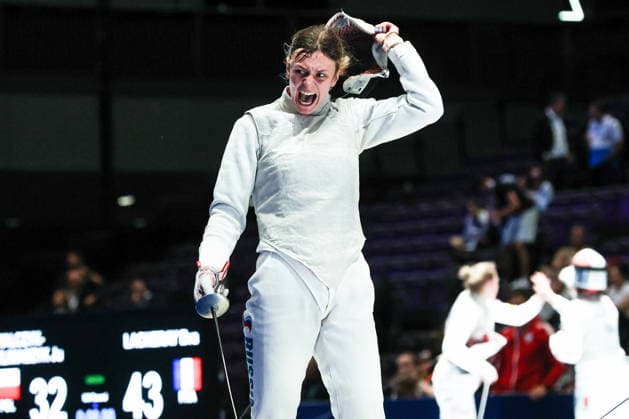 CHINA, HONG KONG - JULY 30, 2026: Athlete Anna Solovyova represents Russia in her team foil event during the 2026 Kerry Fencing World Championships. Mikhail Sinitsyn TASS  95618945