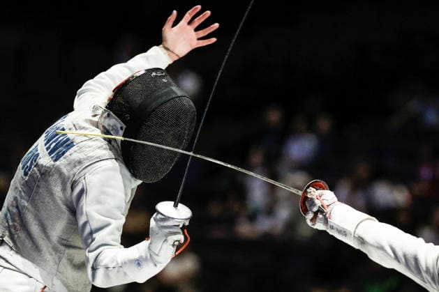 CHINA, HONG KONG - JULY 30, 2026: Athlete Anna Solovyova of Russia fights in her team foil bout against Maria Marino of Spain during the 2026 Kerry Fencing World Championships 2026 Fencing World Championships In Hong Kong  - ZUMAt113 20260730_zaa_t113_036 Copyright: xMikhailxSinitsynx