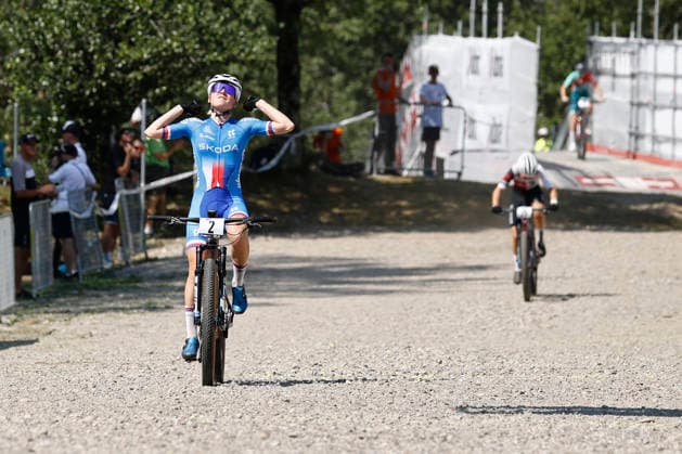 30.07.2026, Monteceneri, Monte Ceneri, 2026 UEC MTB European Championship, EM, Europameisterschaft XCC Women Junior s Final (cross country short track), Barbora Bukovska 2 (CZE) winning the race Monteceneri Monte Ceneri Ticino Switzerland *** July 30, 2026, Monteceneri, Monte Ceneri, 2026 UEC MTB European Championship XCC Women s Junior Final (cross-country short track), Barbora Bukovska (2, CZE) wins the race in Monteceneri, Monte Ceneri, Ticino, Switzerland Copyright: xJustPictures.ch FrancescoxMinghettix jp-en-FrMi-_NG_0480