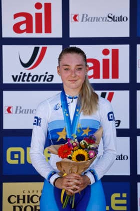 30.07.2026, Monteceneri, Monte Ceneri, 2026 UEC MTB European Championship, EM, Europameisterschaft XCC Women Junior s Final (cross country short track), Barbora Bukovska 2 (CZE), 1st place, European Champion and gold medal Monteceneri Monte Ceneri Ticino Switzerland *** July 30, 2026, Monteceneri, Monte Ceneri, 2026 UEC MTB European Championship XCC Women s Junior Final (cross-country short track), Barbora Bukovska 2 (CZE), 1st place, European Champion and gold medalist, Monteceneri, Monte Ceneri, Ticino, Switzerland Copyright: xJustPictures.ch FrancescoxMinghettix jp-en-FrMi-_NG_0634