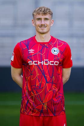 Jonas Kersken; DSC Arminia Bielefeld; 2. BL, Porträttermin 2026 2027. Bielefeld Nordrhein-Westfalen Deutschland Schüco Arena *** Jonas Kersken, DSC Arminia Bielefeld 2 (2nd Bundesliga), Photo Shoot 2026–2027, Bielefeld, North Rhine-Westphalia, Germany, Schüco Arena