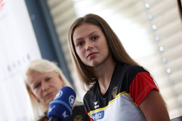 Frankfurt am Main, July 30, 2026: Anastasia Simakova (TSV Schmiden) during a media day from Deutscher Turner-Bund (DTB) ahead of the Rhythmic gymnastics, Rhythmische Sportgymnastik, RSG World Championships at Festhalle Frankfurt (Aug. 12 16.2026) *** Frankfurt am Main, July 30, 2026: Anastasia Simakova of TSV Schmiden during a media day hosted by the German Gymnastics Federation (DTB) ahead of the Rhythmic Gymnastics World Championships at the Festhalle Frankfurt, August 12–16, 2026 Copyright: HMBxMedia JoaquimxFerreira