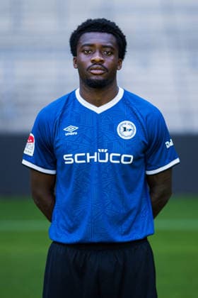 Benjamin Boakye; DSC Arminia Bielefeld; 2. BL, Porträttermin 2026 2027. Bielefeld Nordrhein-Westfalen Deutschland Schüco Arena *** Benjamin Boakye, DSC Arminia Bielefeld 2 (2nd Bundesliga), Photo Shoot 2026–2027, Bielefeld, North Rhine-Westphalia, Germany, Schüco Arena