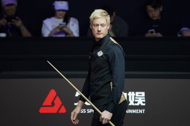 SHANGHAI, CHINA - JULY 30: Neil Robertson of Australia reacts in the Quarterfinal match against Zhao Xintong of China on Day 4 of the 2026 Snooker Shanghai Masters at Luwan Gymnasium on July 30, 2026 in Shanghai, China.  Copyright: xTaixChengzhex 111657238302