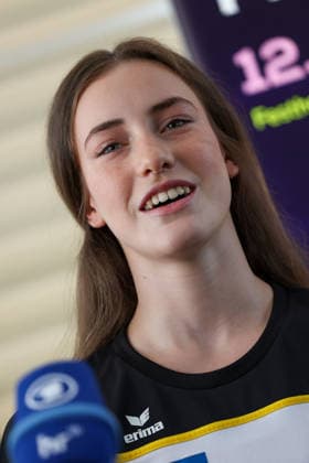 Frankfurt am Main, July 30, 2026: Darja Varfolomeev (TSV Schmiden) during a media day from Deutscher Turner-Bund (DTB) ahead of the Rhythmic gymnastics, Rhythmische Sportgymnastik, RSG World Championships at Festhalle Frankfurt (Aug. 12 16.2026) *** Frankfurt am Main, July 30, 2026: Darja Varfolomeev of TSV Schmiden during a media day organized by the German Gymnastics Federation (DTB) ahead of the Rhythmic Gymnastics World Championships at the Festhalle Frankfurt, August 12–16, 2026 Copyright: HMBxMedia JoaquimxFerreira