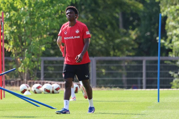 30.07.2026, xrekx, Fussball 2.Bundesliga, 1.FC Kaiserslautern - Training v.l. Ibrahim Kanate (1.FC Kaiserslautern) (DFL DFB REGULATIONS PROHIBIT ANY USE OF PHOTOGRAPHS as IMAGE SEQUENCES and or QUASI-VIDEO) Kaiserslautern *** July 30, 2026, xrekx, Soccer 2. Bundesliga, 1 FC Kaiserslautern Training: Ibrahim Kanate, 1 FC Kaiserslautern. DFL and DFB regulations prohibit any use of photographs as image sequences and or quasi-video. Kaiserslautern