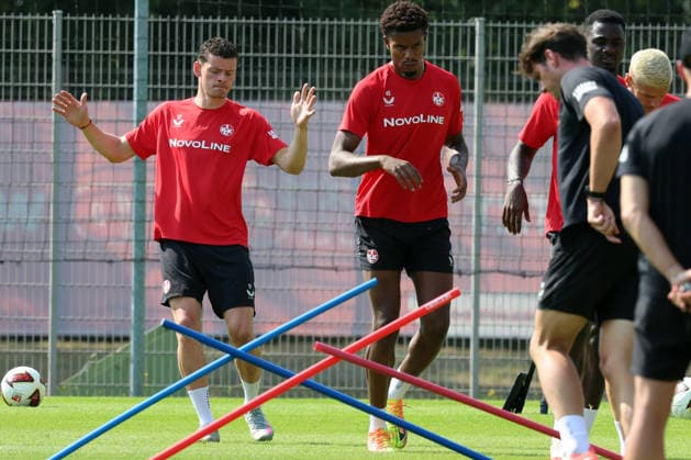 30.07.2026, xrekx, Fussball 2.Bundesliga, 1.FC Kaiserslautern - Training v.l. Erencan YardÄ±mc (1.FC Kaiserslautern) Kelven Frees (1.FC Kaiserslautern) (DFL DFB REGULATIONS PROHIBIT ANY USE OF PHOTOGRAPHS as IMAGE SEQUENCES and or QUASI-VIDEO) Kaiserslautern *** July 30, 2026, xrekx, Soccer 2. Bundesliga, 1 FC Kaiserslautern Training v l Erencan Yardimci 1 FC Kaiserslautern Kelven Frees 1 FC Kaiserslautern DFL DFB REGULATIONS PROHIBIT ANY USE OF PHOTOGRAPHS AS IMAGE SEQUENCES AND OR QUASI-VIDEO Kaiserslautern