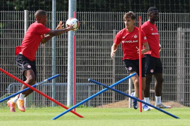 30.07.2026, xrekx, Fussball 2.Bundesliga, 1.FC Kaiserslautern - Training v.l. David Schramm (1.FC Kaiserslautern) Erik Müller Mueller (1.FC Kaiserslautern) (DFL DFB REGULATIONS PROHIBIT ANY USE OF PHOTOGRAPHS as IMAGE SEQUENCES and or QUASI-VIDEO) Kaiserslautern *** July 30, 2026, xrekx, Soccer 2. Bundesliga, 1 FC Kaiserslautern Training v l David Schramm 1 FC Kaiserslautern Erik Müller Mueller 1 FC Kaiserslautern DFL DFB REGULATIONS PROHIBIT ANY USE OF PHOTOGRAPHS as IMAGE SEQUENCES and or QUASI-VIDEO Kaiserslautern