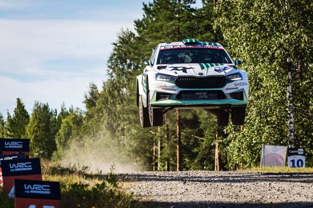 AUTO - WRC, Motorsport Rallye, WM - RALLY FINLAND 2026 25 Robert VIRVES, Jakko VIILO, Skoda Fabia RS, action during the 2026 Rally Finland, 10th round of the 2026 WRC World Rally Car Championship, from July 30 to August 2, 2026 at Jyvaskyla, Finland - JyvaskylaFinland  Copyright: xNikosxKatikisx