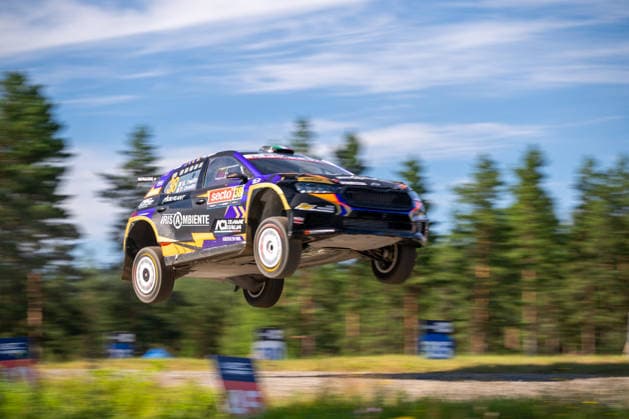 MOTORSPORTS - Rally - WRC, Motorsport Rallye, WM Secto Rally Finland Photo by IPA ABACAPRESS.COM87110710 - Giovanni Trentin (ITA) and Pietro Elia Ometto (ITA) in a Skoda Fabia RS Rally2 from MT Racing SRL in action during the FIA WRC SECTO RALLY FINLAND in Jyväskylä, Finland, July 30–August 2, 2026. Finland Finland  Copyright: xIPAxSport ABACAx