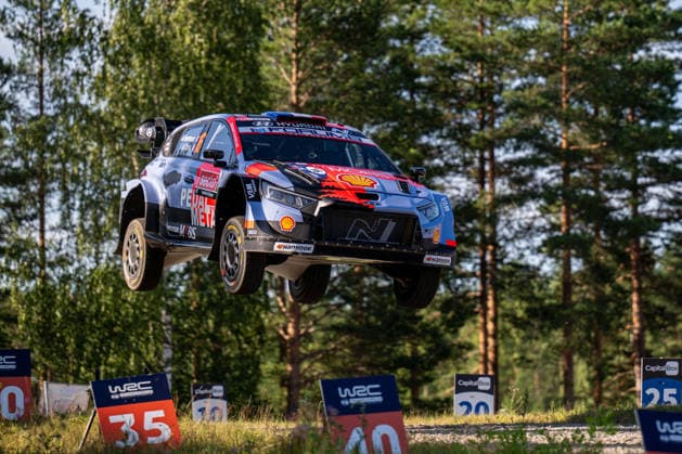 MOTORSPORTS - Rally - WRC, Motorsport Rallye, WM Secto Rally Finland Photo by IPA ABACAPRESS.COM87110691 - Adrien Fourmaux (FRA) and Alexandre Coria (FRA) in a Hyundai i20 N Rally1 from the Hyundai Shell Mobis World Rally Team in action during the FIA WRC SECTO RALLY FINLAND in Jyväskylä, Finland, July 30–August 2, 2026. Finland Finland  Copyright: xIPAxSport ABACAx