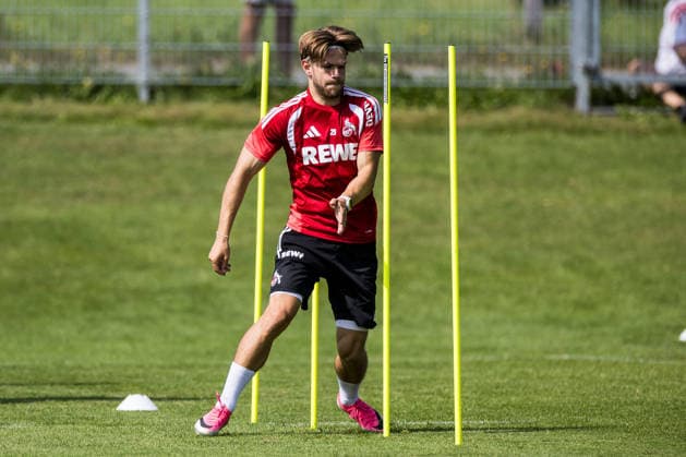 ST. JOHANN IN TIROL, AUSTRIA - JULY 30: Jan Thielmann (1. FC Koeln, 29) during warm up during a training session at trainings camp in Kitzbuehel of season 2026 27 at Koasastadion on July 30, 2026 in St. Johann in Tirol, Austria. Austria Copyright: xSteffiexWunderlx