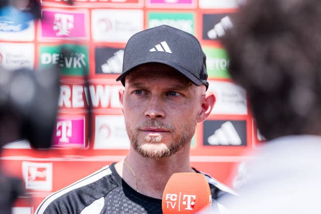 ST. JOHANN IN TIROL, AUSTRIA - JULY 30: Rene Wagner (Head Coach 1. FC Koeln) during a media session during a training session at trainings camp in Kitzbuehel of season 2026 27 at Koasastadion on July 30, 2026 in St. Johann in Tirol, Austria. Austria Copyright: xSteffiexWunderlx