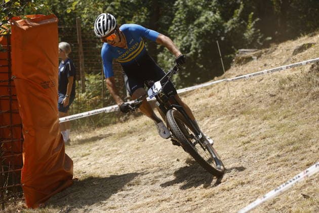 30.07.2026, Monteceneri, Monte Ceneri, 2026 UEC MTB European Championship, EM, Europameisterschaft XCC Men Junior s Final (cross country short track), Felipe Vergara 14 (SWE) Monteceneri Monte Ceneri Ticino Switzerland *** July 30, 2026, Monteceneri, Monte Ceneri, 2026 UEC MTB European Championship XCC Men s Junior Final, Cross Country Short Track, Felipe Vergara 14 SWE, Monteceneri, Monte Ceneri, Ticino, Switzerland Copyright: xJustPictures.ch FrancescoxMinghettix jp-en-FrMi-_NG_0879