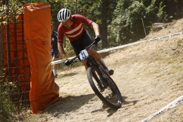 30.07.2026, Monteceneri, Monte Ceneri, 2026 UEC MTB European Championship, EM, Europameisterschaft XCC Men Junior s Final (cross country short track), Anton Nielsen 21 (DEN) Monteceneri Monte Ceneri Ticino Switzerland *** July 30, 2026, Monteceneri, Monte Ceneri, 2026 UEC MTB European Championship XCC Men s Junior Final—Cross Country Short Track, Anton Nielsen 21 DEN, Monteceneri, Monte Ceneri, Ticino, Switzerland Copyright: xJustPictures.ch FrancescoxMinghettix jp-en-FrMi-_NG_0880