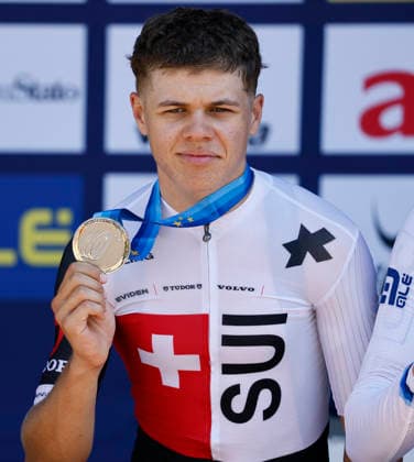 30.07.2026, Monteceneri, Monte Ceneri, 2026 UEC MTB European Championship, EM, Europameisterschaft XCC Men Junior s Final (cross country short track), Marwan Barhoumi 5 (SUI) 2nd place and silver medal Monteceneri Monte Ceneri Ticino Switzerland *** July 30, 2026, Monteceneri, Monte Ceneri, 2026 UEC MTB European Championship XCC Men s Junior Final—Cross Country Short Track, Marwan Barhoumi (5 SUI) took 2nd place and the silver medal in Monteceneri, Monte Ceneri, Ticino, Switzerland Copyright: xJustPictures.ch FrancescoxMinghettix jp-en-FrMi-_NG_1169