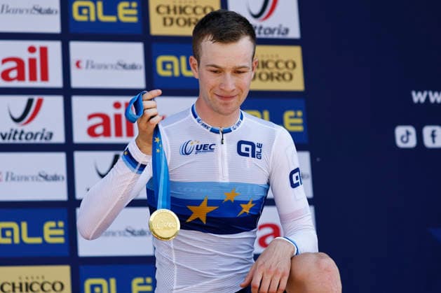 30.07.2026, Monteceneri, Monte Ceneri, 2026 UEC MTB European Championship, EM, Europameisterschaft XCC Men Junior s Final (cross country short track), Noa Filippi 1 (FRA) 1st place, European Champion and gold medal Monteceneri Monte Ceneri Ticino Switzerland *** July 30, 2026, Monteceneri, Monte Ceneri, 2026 UEC MTB European Championship XCC Men s Junior Final—Cross Country Short Track, Noa Filippi (FRA) 1st place, European Champion and gold medalist, Monteceneri, Monte Ceneri, Ticino, Switzerland Copyright: xJustPictures.ch FrancescoxMinghettix jp-en-FrMi-_NG_1190