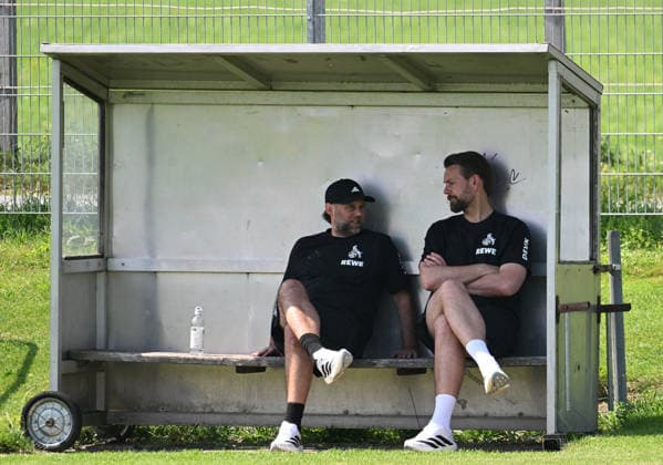 30.07.2026, xophax, Fussball 1.Bundesliga, 1.FC Koeln Trainingslager . Mannschaft des 1.FC Köln in Kitzbühel .Training in Sankt Johann. Tim Steidten , links und Thomas Kessler , rechts ( beide 1.FC Köln ) Kitzbühel *** July 30, 2026, xophax, Soccer, Bundesliga 1, 1. FC Köln Training Camp: 1. FC Köln team in Kitzbühel; training in Sankt Johann; Tim Steidten (left) and Thomas Kessler (right), both of 1. FC Köln; Kitzbühel