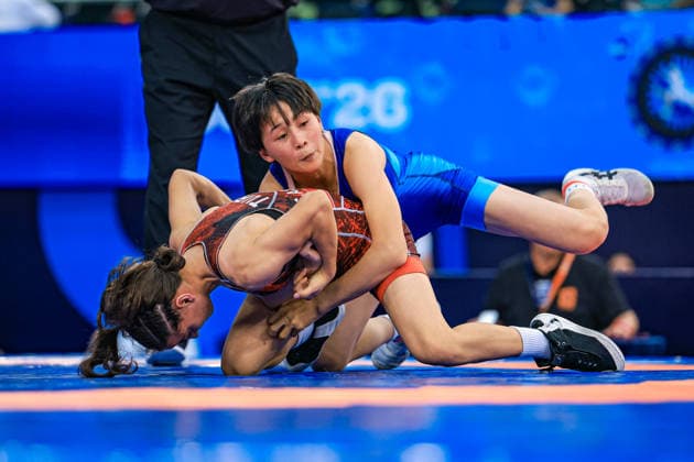 U17, U 17 Wrestling World Championships 40kg WW - Sirin Askara (TUR) df. Ozgorush Kasymbekova (KGZ) *** U17 Wrestling World Championships, 40 kg, Women s Weight Class: Sirin Askara (TUR) defeated Ozgorush Kasymbekova (KGZ) Copyright: xUnitedxWorldxWrestlingx xAmirrezx UWW-U17-WC-BAKU-2026