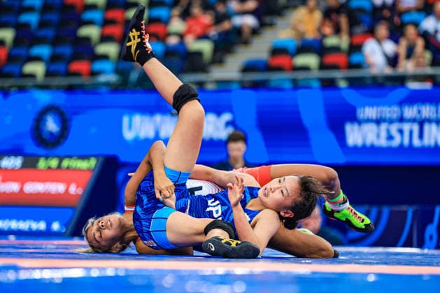 U17, U 17 Wrestling World Championships 46kg WW - Kokona Makino (JPN) df. Madison Marie Healey (USA) *** U17 Wrestling World Championships, 46kg WW: Kokona Makino (JPN) defeated Madison Marie Healey (USA) by fall Copyright: xUnitedxWorldxWrestlingx xAmirrezx UWW-U17-WC-BAKU-2026