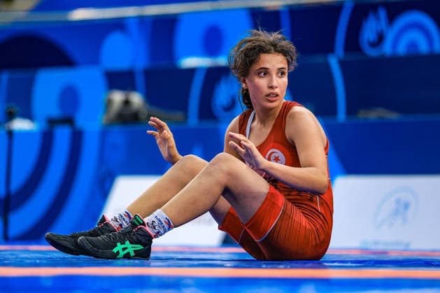 U17, U 17 Wrestling World Championships 53kg WW - Rahma Rezgui (TUN) *** U17 Wrestling World Championships, 53 kg, WW: Rahma Rezgui (TUN) Copyright: xUnitedxWorldxWrestlingx xAmirrezx UWW-U17-WC-BAKU-2026