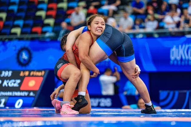 U17, U 17 Wrestling World Championships 61kg WW - Aruzhan Bakytnur (KAZ) df. Fidan Babayeva (AZE) *** U17 Wrestling World Championships, 61 kg, Women s Weight Class: Aruzhan Bakytnur (KAZ) defeated Fidan Babayeva (AZE) Copyright: xUnitedxWorldxWrestlingx xAmirrezx UWW-U17-WC-BAKU-2026