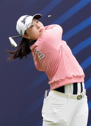 Golf: Women s British Open Rio Takeda of Japan plays a tee shot during the first round of the Women s British Open golf tournament on July 30, 2026, at Royal Lytham &amp; St Annes Golf Club in Lytham St Annes, England.  A14AA0005624639P