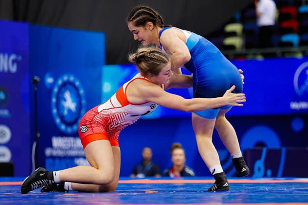 U17, U 17 Wrestling World Championships 61kg WW - Landri Paige Von Gonten (USA) df. Kamila Temiraeva (RUS) *** U17 Wrestling World Championships, 61 kg WW: Landri Paige Von Gonten (USA) def. Kamila Temiraeva (RUS) Copyright: xKostadinxAndonovx UWW-U17-WC-BAKU-2026