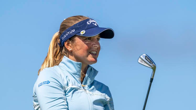 LYDHAM & ST ANNES, ENGLAND 20260730 Kajsa Arwefjäll during the first day of competition of the AIG Open at Royal Lydham & St Annes Golf Club LANCASHIRE ENGLAND x1019x *** LYDHAM ST ANNES, ENGLAND 20260730 Kajsa Arwefjäll on the first day of competition at the AIG Open at Royal Lydham St Annes Golf Club, LANCASHIRE, ENGLAND x1019x  Copyright: xChristerxHöglundx AIG WOMEN S OPEN GOLF