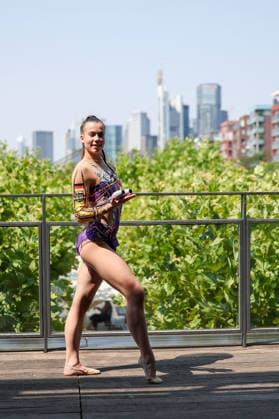 Frankfurt am Main, July 30, 2026: Alisa Datsenko (TSV Schmiden) in action during a media day from Deutscher Turner-Bund (DTB) ahead of the Rhythmic gymnastics, Rhythmische Sportgymnastik, RSG World Championships at Festhalle Frankfurt (Aug. 12 16.2026) *** Frankfurt am Main, July 30, 2026 Alisa Datsenko of TSV Schmiden in action during a media day organized by the German Gymnastics Federation (DTB) ahead of the Rhythmic Gymnastics World Championships at the Festhalle Frankfurt, August 12–16, 2026 Copyright: HMBxMedia JoaquimxFerreira