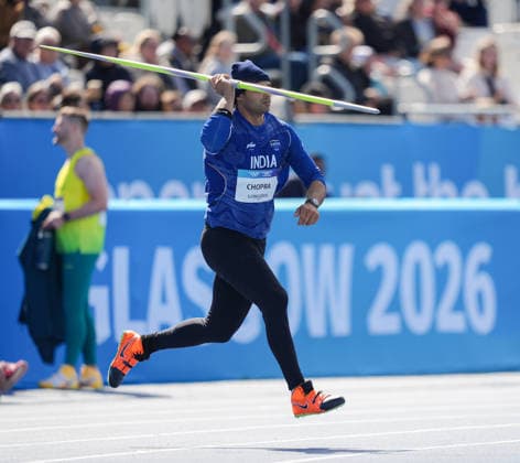 July 30, 2026, Glasgow, Scotland, United Kingdom: Glasgow, Scotland, United Kingdom. Neeraj Chopra (India) in action during the menÃ¢â‚¬â ¢s javelin throw qualification round at the Commonwealth Games 2026 at Scotstoun Stadium. Commonwealth Games Glasgow 2026  - ZUMAk197 20260730_zsp_k197_004 Copyright: xRanjithxKumarx