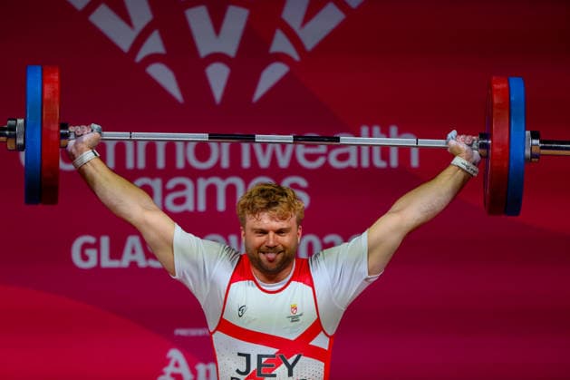 RECORD DATE NOT STATED 30th July 2026; Glasgow, Scotland; 2026 Commonwealth Games, Day Eight; Mens 110kg Weightlifting, Oliver Dodds (JEY) in the snatch RogerxEvans