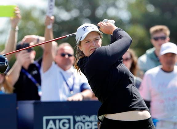 RECORD DATE NOT STATED 30th July 2026; Royal Lytham and St Annes Golf Club, Lytham St Annes, Lancashire, England; AIG Womens Open Championship Golf Day One; Lottie Woad (ENG) shot a 2 under par 69 to leave her tucked in behind the clubhouse leaders AlanxMartin