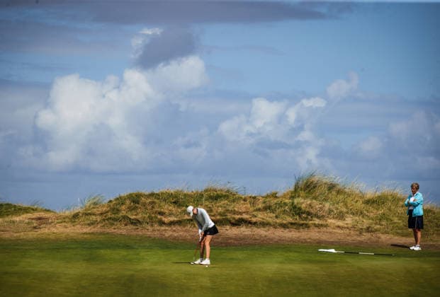 REPRO FREE *PRESS RELEASE NO REPRODUCTION FEE* EDITORIAL USE ONLY AIG Irish Women s & Girl s Amateur Close, Enniscrone Golf Club, Bartragh 30 7 2026 Seana McGuinness Seana McGuinness 30 7 2026  Copyright: xx ISS_7127
