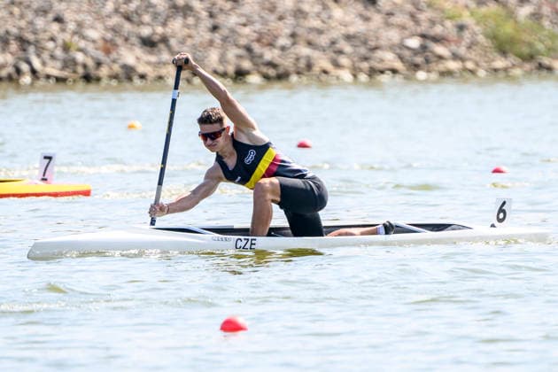 Czech Championships in Racice, July 30, 2026. C1 1000 m Men category. Robin Hirsch. (CTKxPhoto OndrejxHajek) CTKPhotoP2026073006198  CTKPhotoP2026073006198