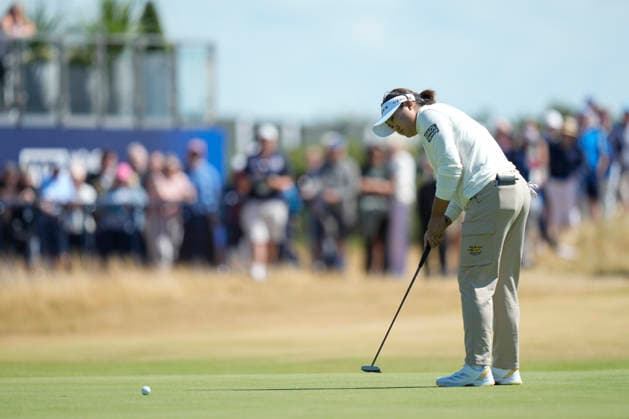 LYTHAM, ENGLAND - JULY 30: Haeran Ryu (KOR) putts for birdie on the eighteenth green during Round 1 at the 50th AIG Women™s Open Championship at the Royal Lytham and St Anne™s Golf Club, Lytham on July 30, 2026 in Lancashire, England The 50th AIG Women™s Open Championship