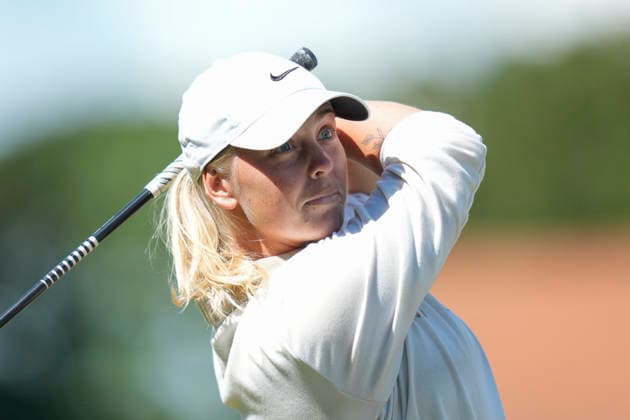 LYTHAM, ENGLAND - JULY 30: Maja Stark (SWE) plays from the second tee during Round 1 at the 50th AIG Women™s Open Championship at the Royal Lytham and St Anne™s Golf Club, Lytham on July 30, 2026 in Lancashire, England The 50th AIG Women™s Open Championship