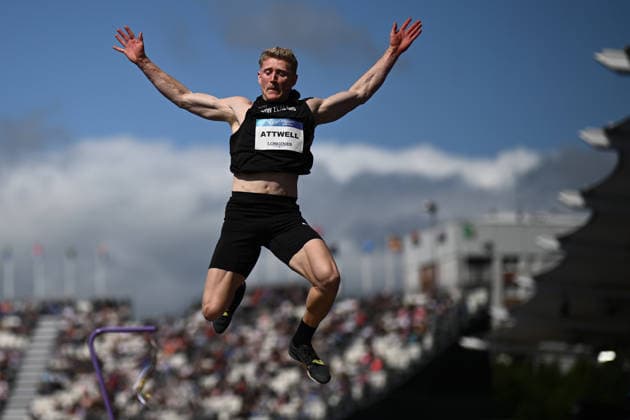 Sport Bilder des Tages COM26 ATHLETICS, Max Attwell is a New Zealand competes in the Men s Decathlon Long Jump during the Glasgow 2026 Commonwealth Games at Scotstoun Stadium in Glasgow, Scotland, Thursday, July 30, 2026. ( NO ARCHIVING, EDITORIAL USE ONLY Glasgow United Kingdom  Copyright: xJOELxCARRETTx 20260731122778785661
