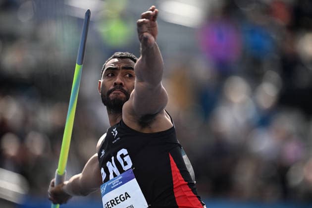 COM26 ATHLETICS, Lakona Gerega of Papua New Guinea competes in the Men s Javelin Throw Qualifying during the Glasgow 2026 Commonwealth Games at Scotstoun Stadium in Glasgow, Scotland, Thursday, July 30, 2026. ( NO ARCHIVING, EDITORIAL USE ONLY Glasgow United Kingdom  Copyright: xJOELxCARRETTx 20260731156954618090