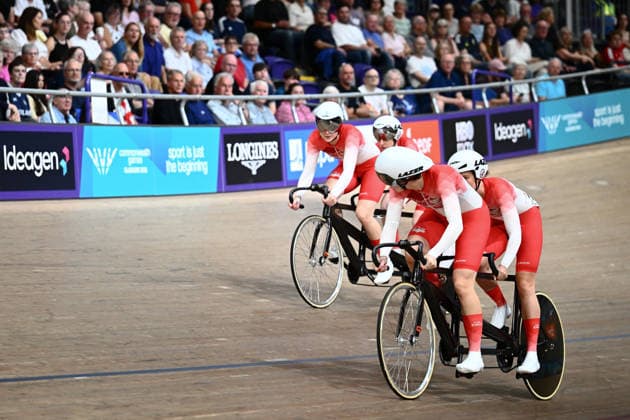 Glasgow 2026 Commonwealth Games Picture by Olly Hassell SWpix.com - 30 07 2026 - Glasgow 2026 Commonwealth Games - Track cycling, Rad, Radsport, Bahnrad, Bahn and Para Track Cycling - Sir Chris Hoy Velodrome, Glasgow, Scotland - Women s Tandem B Sprint Final - For Bronze - Elizabeth Jordan piloted by Sylvia Misztal of England Glasgow Sir Chris Hoy Velodrome Scotland Copyright: x xSWpix.comx(t axPhotographyxHubxLtd)xOllyxHassell SWpix.comx SWP-3030-16055