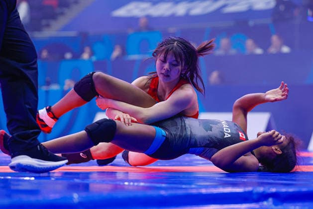 U17, U 17 Wrestling World Championships 43kg WW - Sera Furuichi (JPN) df. Maya Naicker (CAN) *** U17 Wrestling World Championships, 43kg Open Weight: Sera Furuichi (JPN) defeated Maya Naicker (CAN) by fall Copyright: xKostadinxAndonovx UWW-U17-WC-BAKU-2026