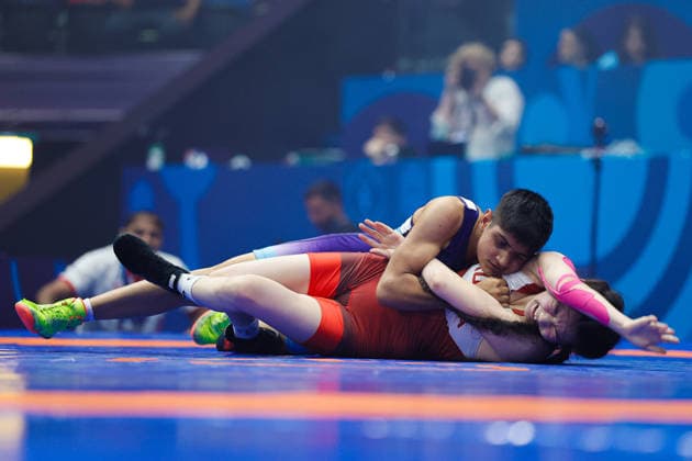 U17, U 17 Wrestling World Championships 49kg WW - Kamna Babal (IND) df. Irina Tsydeeva (RUS) *** U17 Wrestling World Championships, 49 kg WW: Kamna Babal (IND) def. Irina Tsydeeva (RUS) Copyright: xKostadinxAndonovx UWW-U17-WC-BAKU-2026