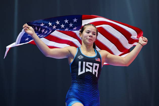 U17, U 17 Wrestling World Championships 57kg WW - Epenesa Teuila Elison (USA) *** U17 Wrestling World Championships, 57 kg WW: Epenesa Teuila Elison, USA Copyright: xKostadinxAndonovx UWW-U17-WC-BAKU-2026