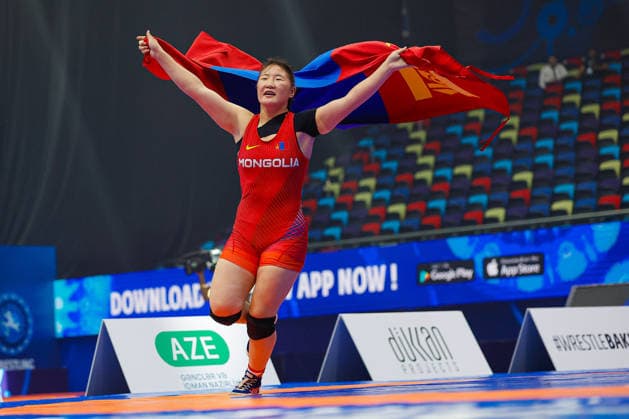 U17, U 17 Wrestling World Championships 65kg WW - Ariunzul Boldbaatar (MGL) *** U17 Wrestling World Championships, 65 kg, WW: Ariunzul Boldbaatar, MGL Copyright: xKostadinxAndonovx UWW-U17-WC-BAKU-2026
